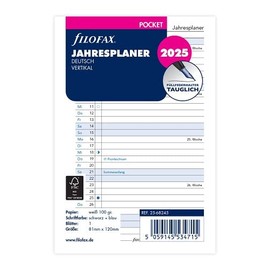 FILOFAX Calendar Insert Pocket Year Planner Vertical (German) 2025
