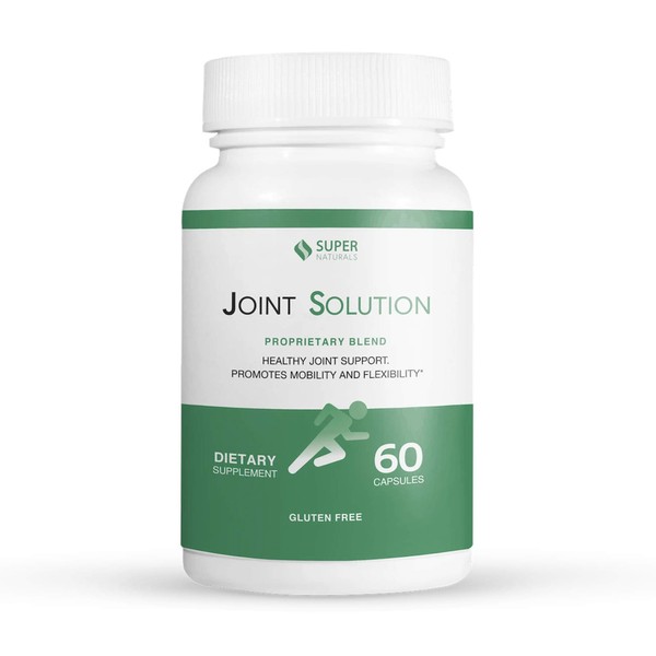 Super Naturals Vitamins Joint Solution for Men, Women - Joint Support Dietary Supplement w/ Glucosamine Chondroitin & Turmeric Curcumin - Gluten-Free, Non-GMO, All-Natural - 60 Capsules