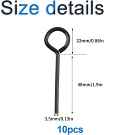 INCREWAY 1/8” Standard Hex Dogging Key with Full Loop, Key-Ring Style Dogging Key Set, Allen Wrench Door Key for Push Bar Door Panic Bars, Security Door, Solid Metal, 10 Packs