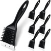 Sliner 6 Pcs 8 Inch Grill Brush with Scrap Black