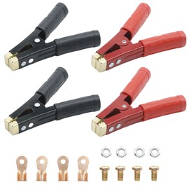 4Pcs 1000A Battery Jumper Cable Clamps, Battery Charger Clamps Jumper Cable Ends Heavy Duty Car Battery Clamps Pure Copper, Battery Alligator Clamps for Jump Starter Cables