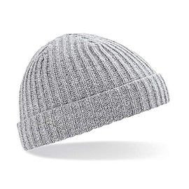 Beechfield B460 Trawler Beanie- Heather Grey - One Size
