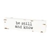 'Be Still and Know' Mini Distressed Wooden Shelf Sitter