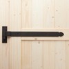 Naiture 25" Oversized Offset Iron Strap Hinge with Pintle in