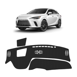 FIILINES Dash Cover for 2023-2025 Lexus RX RX350 RX350h RX500h, Dashboard Mat Accessories Dash Cover Sunshade Nonslip Mesh Protector No Glare Black
