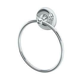 Gatco 5073 Designer II Towel Ring, Chrome/Wall Mounted 6.50" Face, Hand Towel Ring for Bathroom