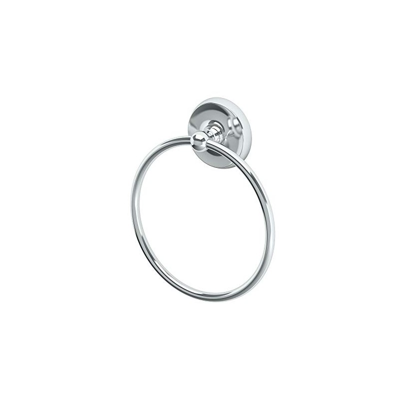 Gatco 5073 Designer II Towel Ring, Chrome/Wall Mounted 6.50" Face,