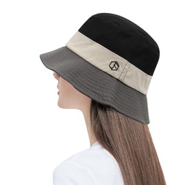 Croogo Packable Sun Hat Fashion Bucket Hats UV Protection Boonie Hat Fisherman Beanie Hat Golf Hat for Daily,Black-RNYF07