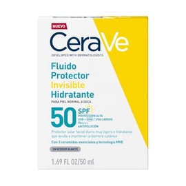 CeraVe Fluido Protector Invisible Hidratante 50FPS protector solar hidratante facial para piel seca 50ml