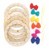 Baker Ross FE535 Wooden Weaving Circle Decoration Kit - Pack