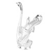 Coffee Spoon Holder Elegant Swan Shaped Alloy Mirror Polish Rich