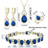 LMXXVJ Created Blue Sapphire Women Jewelry Sets,Birthday/Anniversary/Mother’s Day/Prom Jewelry Gifts