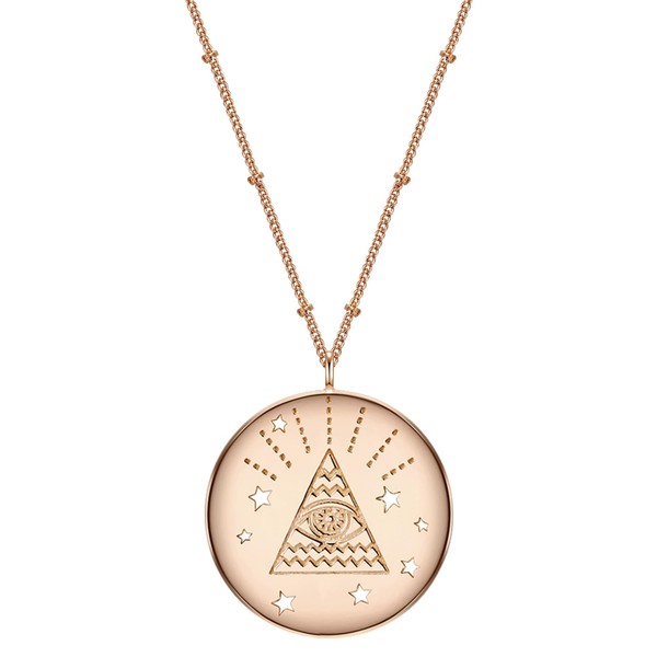 Glanzstücke München Women's Necklace with Pendant All-Seeing Eye Sterling Silver