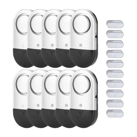Window Alarm Sensors Door Alarms for Kids Safety , Home Security for Pool, Burglar Alarm, Dementia Patients Open (10Pack)