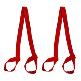 2-PACK Yoga Mat Strap - Durable Non-Slip Cotton Yoga Mat Carrier with Adjustable Loops for Easy Carrying & Storages Red