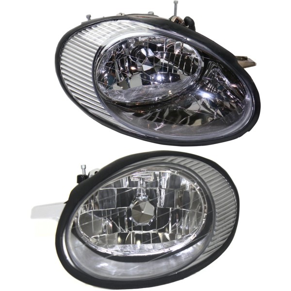 Evan-Fischer Headlight Assembly Set For 1996-1998 Ford Taurus Left Right