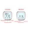 Wireless Food Thermometer Electronic Digital Touch Screen W/Timer Alarm for