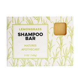 Nature's Apothecary Barra de champú Lemongrass – totalmente natural, hecha a mano en Estados Unidos – Respetuoso con el medio ambiente, vegano – Sin s