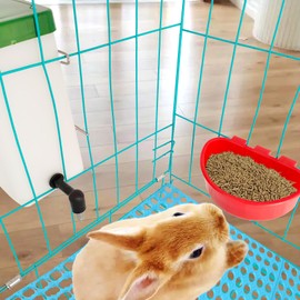 1L Hanging Automatic Rabbit Water Bottle for Cage Small Animal Drinker with Non Drip Rodent Supplies Nipple Drinker Feeder Bowl
