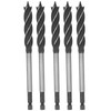 5Pcs Woodworking Drill Bit Metal Hole Saw Auger Bit 4-Fulte