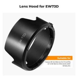 K&F Concept Reversible Lens Hood for Canon RF 24-105 mm F4-7.1 is STM, EF-S 18-135 mm f/3.5-5.6 is USM Lens Replaces Canon EW73D Lens Hood