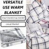 Fleece Wearable Blanket with Buttons - Comfy Poncho Throw Flannel