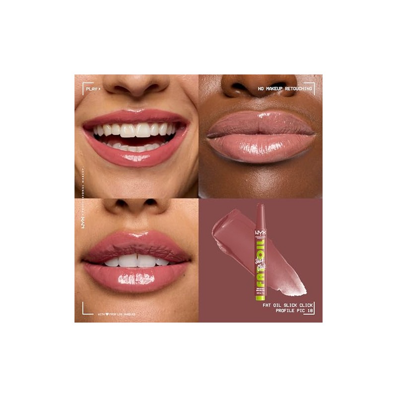 NYX Professional Makeup Fat Oil Slick Click, Brillo de Labios