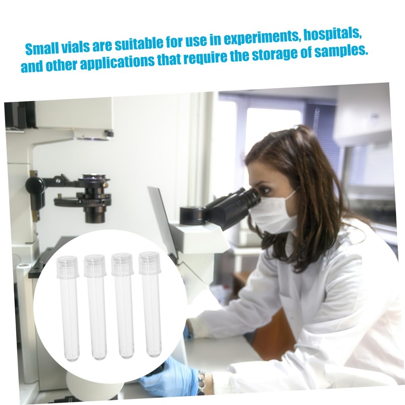 ULTECHNOVO 24pcs Small Test Tubes Tube Lid for Coliform Bacteria