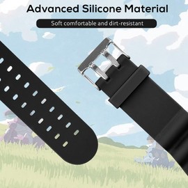 Chanvoo Soft Silicone Band Compatibile with Poke-mon Go Plus + 2023, Protective Case Adjustable Wristband (Black)