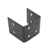 4-Pack Black U-Shaped 4x4 Post Base Bracket, for Outdoor Deck