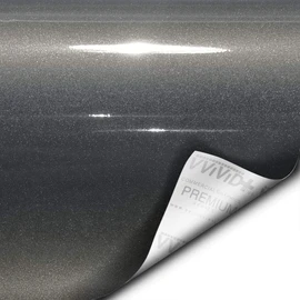 VViViD Ultra Gloss Metallic Charcoal Grey Air-Release Adhesive Vinyl Pinstripe Tape Roll (½ Inch x 20ft)