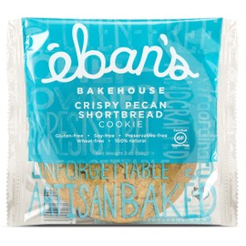 Eban’s Fresh Baked Gluten-Free Cookies - 24 Large Cookies (2 Boxes of 12) - Soft and Chewy, Individually Wrapped, Gourmet, Preservative Free, Non-GMO (Crispy Pecan Shortbread)