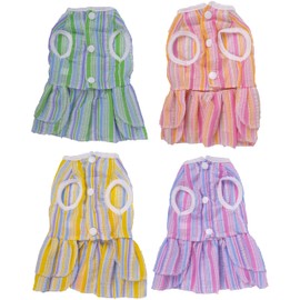 4 Pieces Dog Dresses Clothes for Small Dogs Girl Cat Dresses for Cats Only Wedding Tutu Princess Fancy Summer Puppy Large