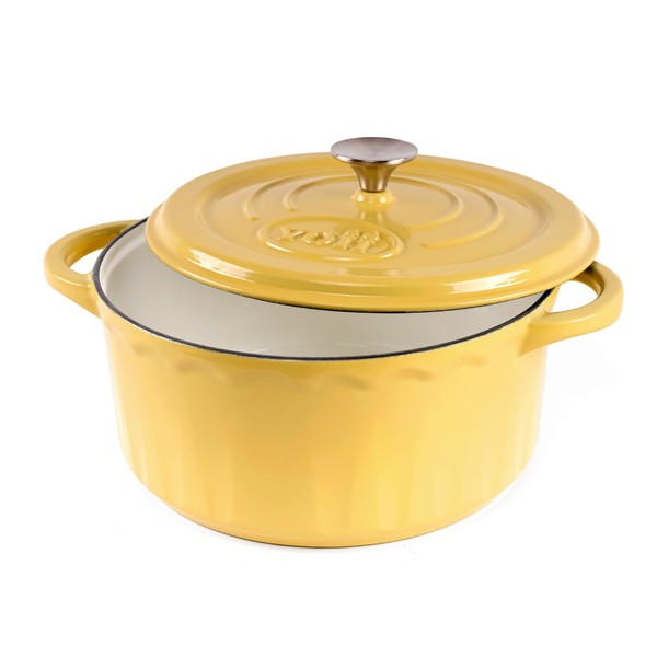 AILIBOO 6 QT Enameled Dutch Oven Pot with Lid-Dual Handles-Oven