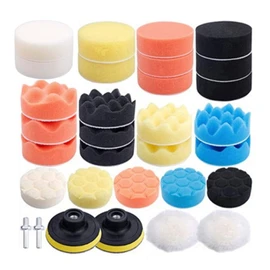 Polishing Attachment Cordless Screwdriver Kit, 31 Pieces Sponge Polishing Pad Set, 80 mm Polishing Sponges Polishing Fur Polishing Set Polishing Plate for Polishing Attachment Cordless Screwdriver