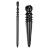sourcing map 2pcs Leather Edge Burnisher Tool 2 Type Black