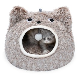 CATISM Cat Bed - Cat Beds for Indoor Cats, Soft Plush Cats Cave, Washable Cave for Kitty