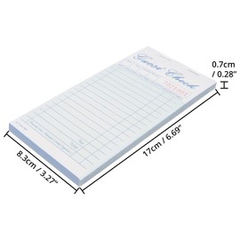 BELLE VOUS 100 Sheets Waiter Blocks Receipt Pad with Duplicate (Pack of 10) - Individual Sheets for Restaurant Orders - Notepad for Writing - Guest Book Check Pads for School