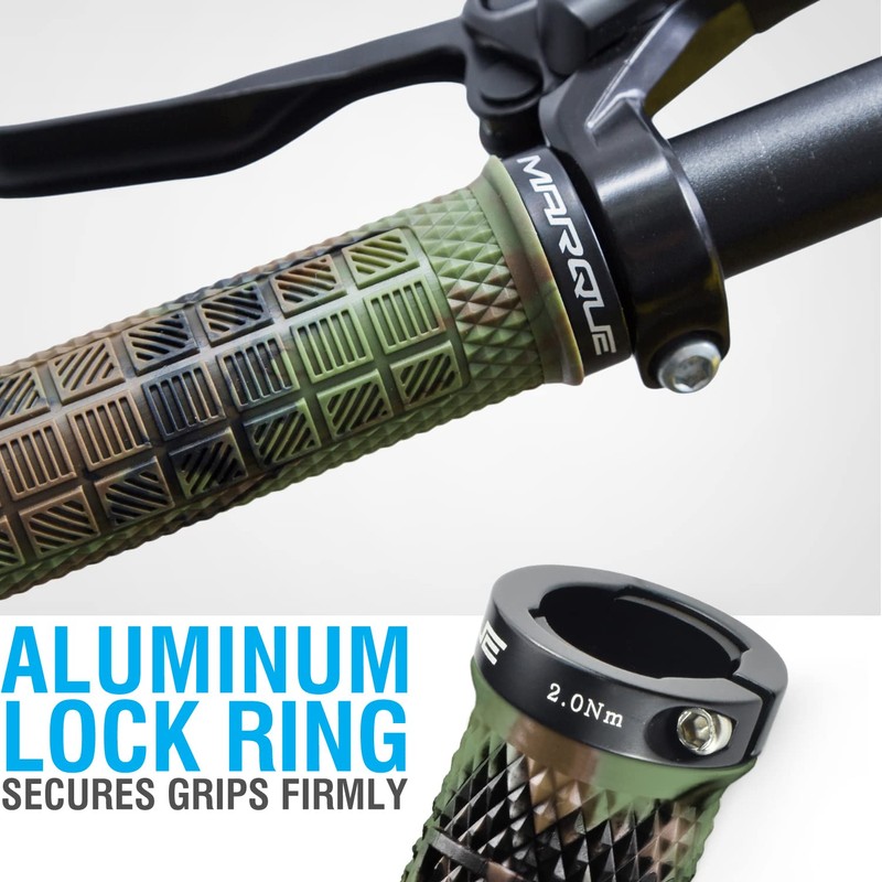 Marque Grapple Mountain Bike Handlebar Grips – Single Lock-On Ring