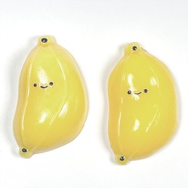 2Pcs Handmade Banana Taba Squishy,Ultra Soft Squishy Silicone Squeeze Chick for Adults