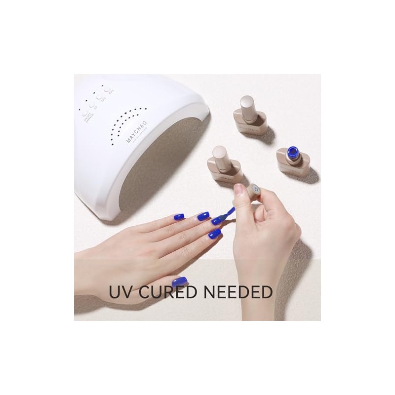 MAYCHAO - Esmalte de uñas en gel azul neón de