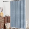 MitoVilla Boho Small Stall Shower Curtain 36 x 72, Blue