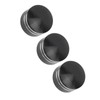 10PCS Motorcycle Head Bolt Cover CNC Aluminum Black Round Grooved