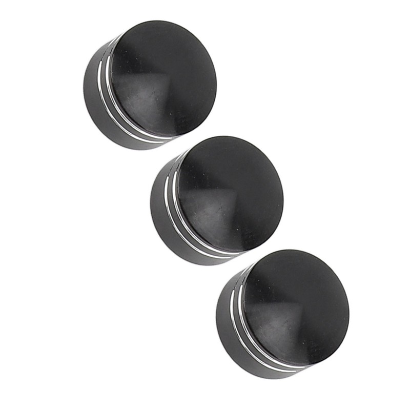 10PCS Motorcycle Head Bolt Cover CNC Aluminum Black Round Grooved