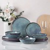 AmorArc Ceramic Dinnerware Sets,Handmade Reactive Glaze Plates and Bowls Sets,Highly