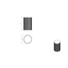 Carlisle Brass FTD702 Knurled Cupboard Knob, Matt Black, 30.0 mm*30.0