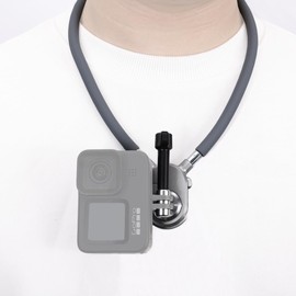 NICEYRIG Neck Phone Holder, Magnetic Quick Release Neck Mount, 1 Second, Adjustable Angle, For Bicycle, Snowboarding, Vlog, Hands-Free First View Photography Accessory (Compatible with all GoPro