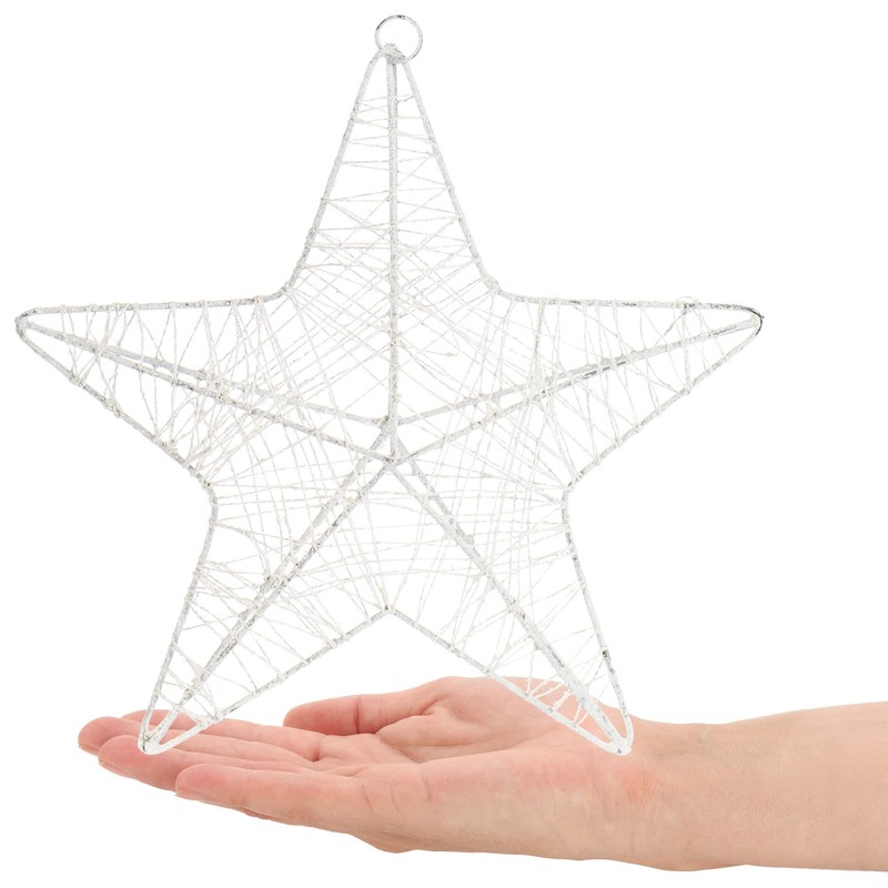 com-four® Decorative Christmas Star, Christmas Star Decoration for Hanging, Metal