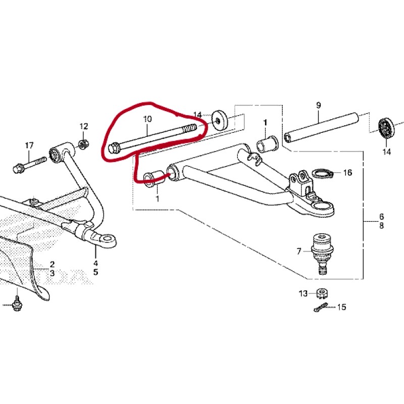 HONDA TRX500 FOREMAN RUBICON 500 RINCON 680 UPPER A-ARM MOUNTING