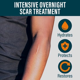 NUVADERMIS Overnight Intensive Scar Cream – Reduces Appearance of Scars & Blemishes, Hydrates & Nourishes Skin, Night Repair Formula for Face & Body – 1.35 Fl Oz